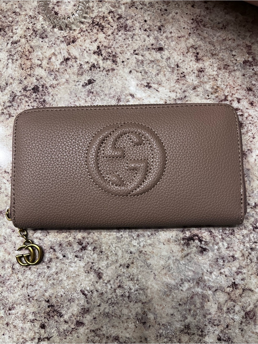 Faux leather GG Zip-Around Wallet